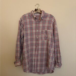 Carly Jean Los Angeles Plaid Button Down Shirt - blue and pink